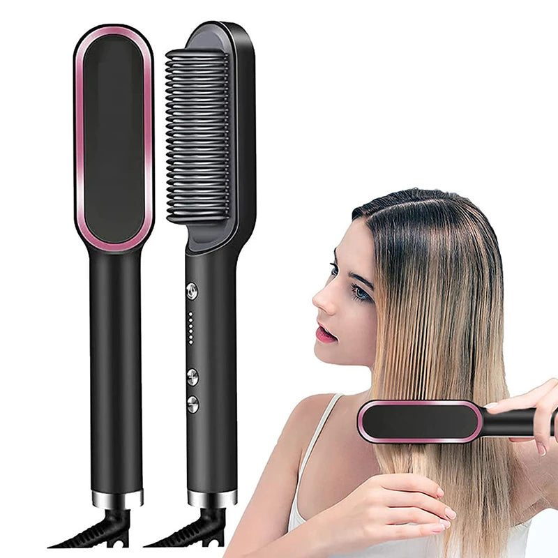 Electric Hair Brush Heating Combing For bivolt Straightened