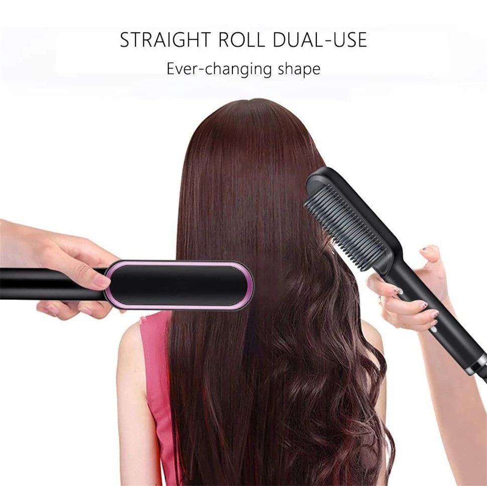 Electric Hair Brush Heating Combing For bivolt Straightened